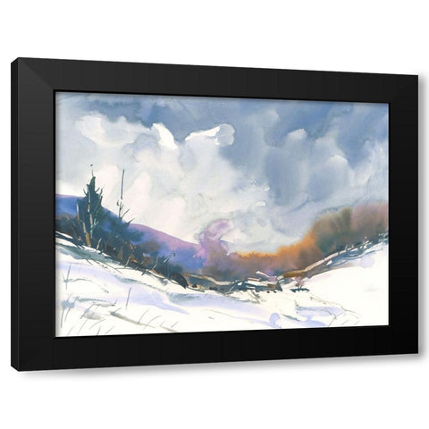 Winters Bounty Black Modern Wood Framed Art Print with Double Matting by Randy Noble Fine Art