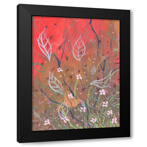 Emboldened Reds Black Modern Wood Framed Art Print by Randy Noble Fine Art