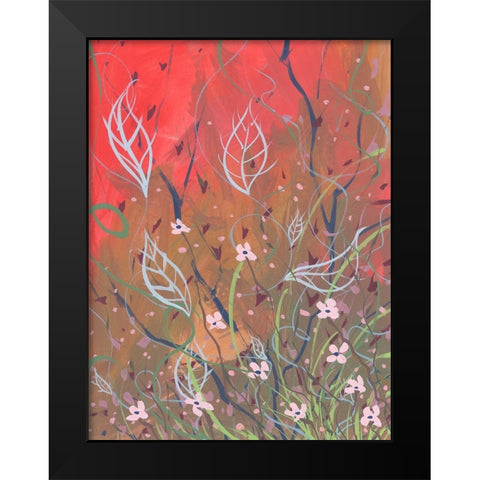 Emboldened Reds Black Modern Wood Framed Art Print by Randy Noble Fine Art