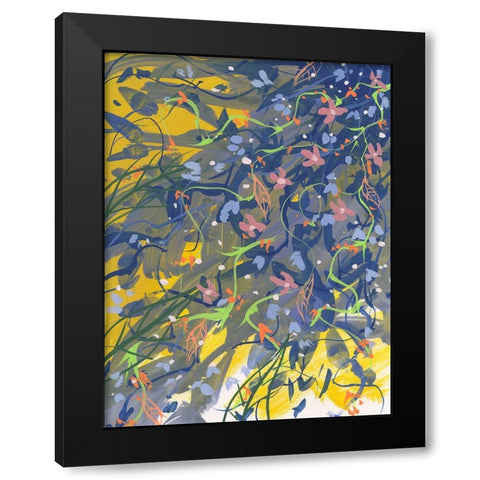Flower Bed Black Modern Wood Framed Art Print by Randy Noble Fine Art