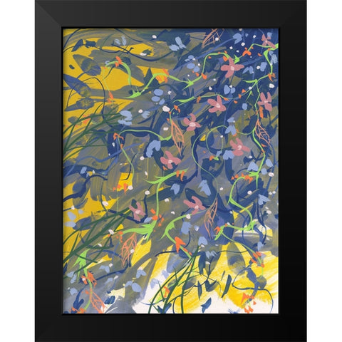 Flower Bed Black Modern Wood Framed Art Print by Randy Noble Fine Art