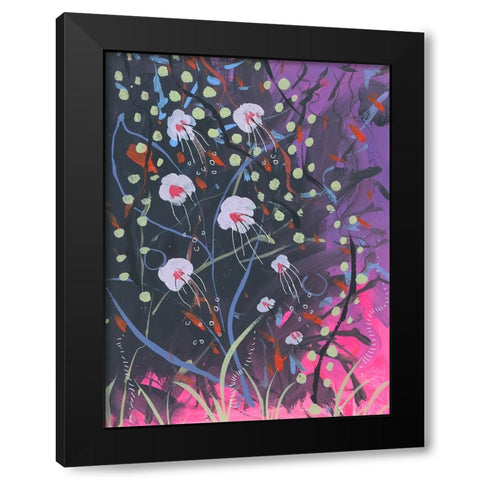 Nights Colors Black Modern Wood Framed Art Print with Double Matting by Randy Noble Fine Art