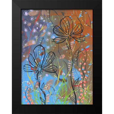 Power Of Flower Black Modern Wood Framed Art Print by Randy Noble Fine Art