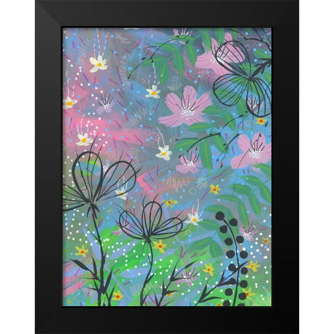Pinks Black Modern Wood Framed Art Print by Randy Noble Fine Art