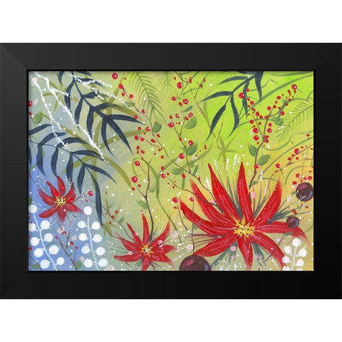 Holiday Garden Black Modern Wood Framed Art Print by Randy Noble Fine Art
