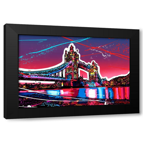 C001 Colorful Cityview Tower Bridge London Black Modern Wood Framed Art Print with Double Matting by Heere, Ray