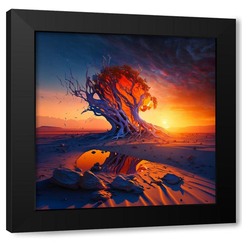 Desert Of Dreams 2 Black Modern Wood Framed Art Print with Double Matting by Heere, Ray