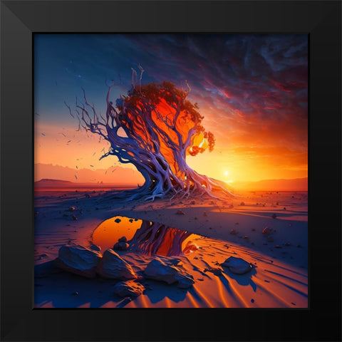 Desert Of Dreams 2 Black Modern Wood Framed Art Print by Heere, Ray