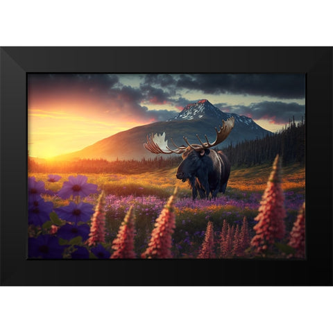North American Wildlife 7 Black Modern Wood Framed Art Print by Heere, Ray