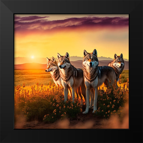 North American Wildlife 53 Black Modern Wood Framed Art Print by Heere, Ray