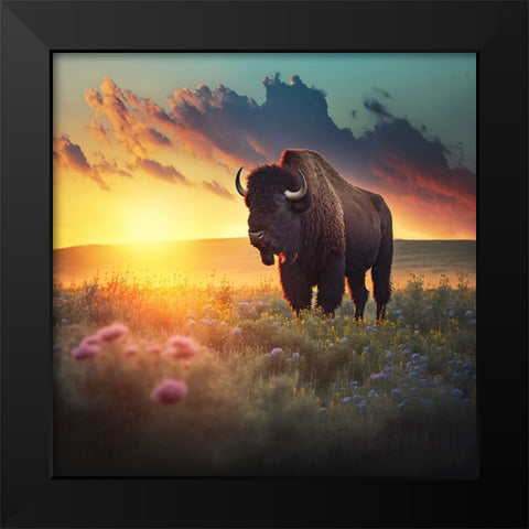 North American Wildlife 58 Black Modern Wood Framed Art Print by Heere, Ray