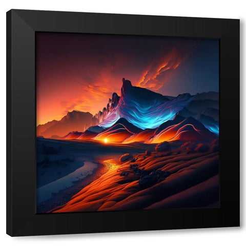 Desert Of Dreams 17 Black Modern Wood Framed Art Print with Double Matting by Heere, Ray
