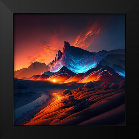 Desert Of Dreams 17 Black Modern Wood Framed Art Print by Heere, Ray