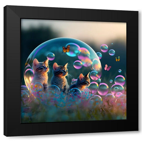 Mystical Morning 22 Black Modern Wood Framed Art Print with Double Matting by Heere, Ray