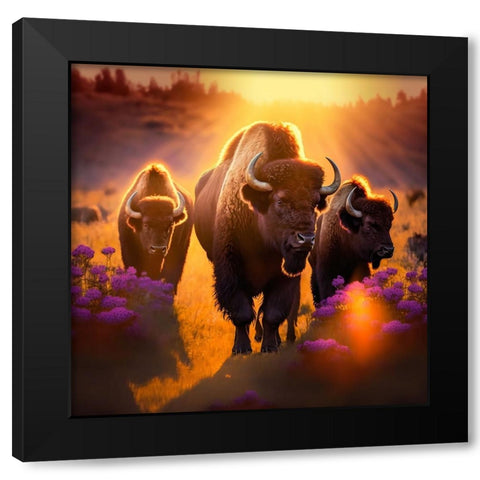 North American Wildlife 61 Black Modern Wood Framed Art Print by Heere, Ray