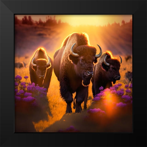 North American Wildlife 61 Black Modern Wood Framed Art Print by Heere, Ray