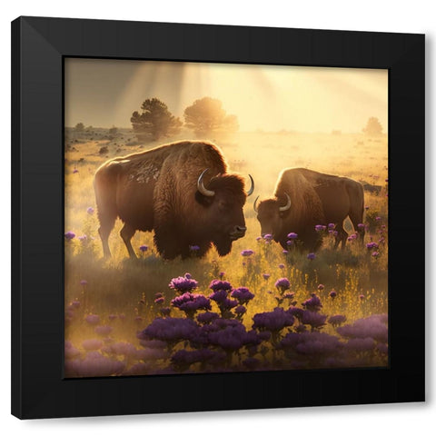 North American Wildlife 66 Black Modern Wood Framed Art Print with Double Matting by Heere, Ray