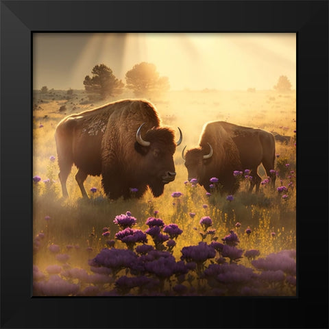North American Wildlife 66 Black Modern Wood Framed Art Print by Heere, Ray