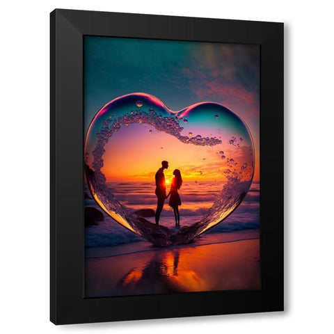 Love Is In The Air 1 Black Modern Wood Framed Art Print with Double Matting by Heere, Ray