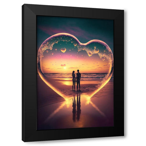 Love Is In The Air 8 Black Modern Wood Framed Art Print by Heere, Ray