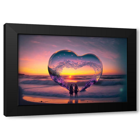 Love Is In The Air 9 Black Modern Wood Framed Art Print with Double Matting by Heere, Ray