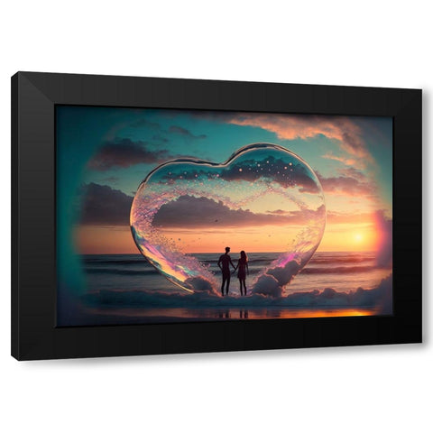 Love Is In The Air 10 Black Modern Wood Framed Art Print by Heere, Ray