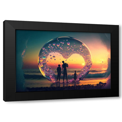 Love Is In The Air 11 Black Modern Wood Framed Art Print by Heere, Ray