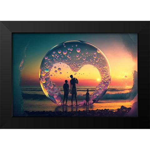 Love Is In The Air 11 Black Modern Wood Framed Art Print by Heere, Ray