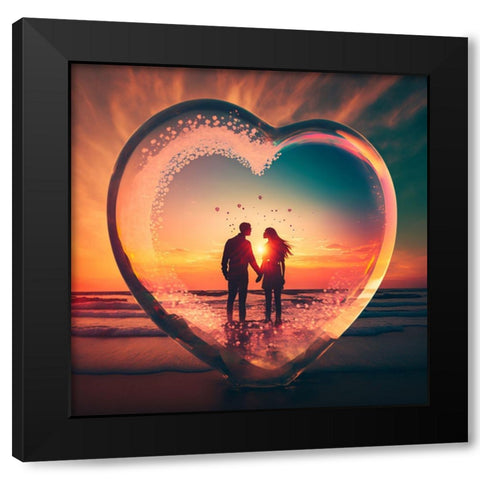 Love Is In The Air 14 Black Modern Wood Framed Art Print with Double Matting by Heere, Ray