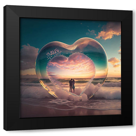 Love Is In The Air 15 Black Modern Wood Framed Art Print by Heere, Ray