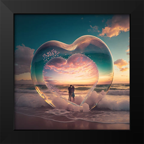 Love Is In The Air 15 Black Modern Wood Framed Art Print by Heere, Ray