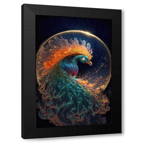 Proud Peacocks 12 Black Modern Wood Framed Art Print by Heere, Ray