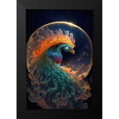 Proud Peacocks 12 Black Modern Wood Framed Art Print by Heere, Ray