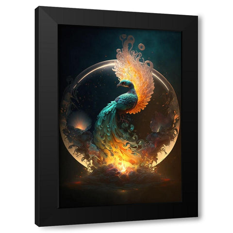 Proud Peacocks 19 Black Modern Wood Framed Art Print by Heere, Ray