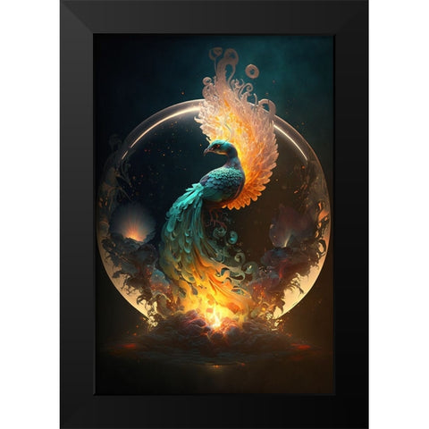 Proud Peacocks 19 Black Modern Wood Framed Art Print by Heere, Ray