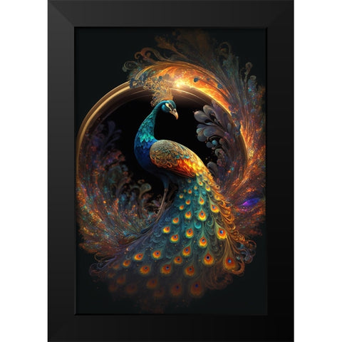 Proud Peacocks 20 Black Modern Wood Framed Art Print by Heere, Ray