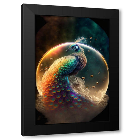 Proud Peacocks 21 Black Modern Wood Framed Art Print by Heere, Ray