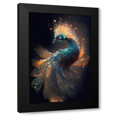 Proud Peacocks 24 Black Modern Wood Framed Art Print by Heere, Ray