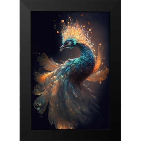Proud Peacocks 24 Black Modern Wood Framed Art Print by Heere, Ray