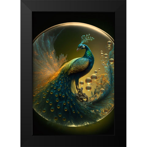 Proud Peacocks 26 Black Modern Wood Framed Art Print by Heere, Ray