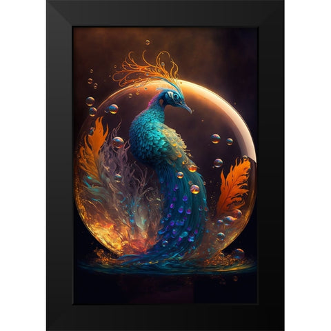 Proud Peacocks 27 Black Modern Wood Framed Art Print by Heere, Ray