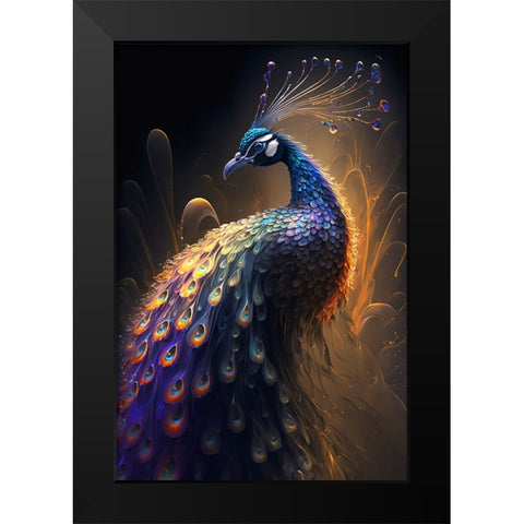 Proud Peacocks 28 Black Modern Wood Framed Art Print by Heere, Ray