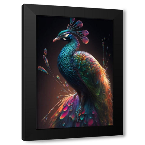 Proud Peacocks 29 Black Modern Wood Framed Art Print by Heere, Ray