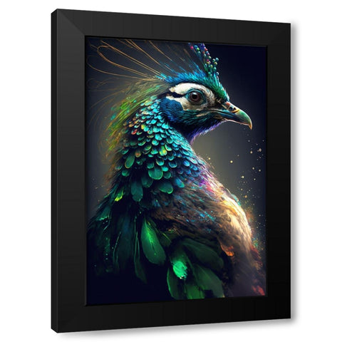 Proud Peacocks 36 Black Modern Wood Framed Art Print by Heere, Ray