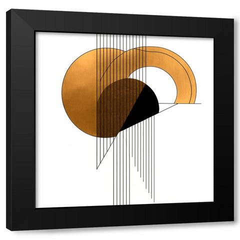 Mid Century Abstract Painting 3 Black Modern Wood Framed Art Print by Heere, Ray