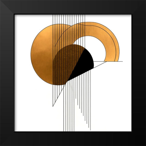 Mid Century Abstract Painting 3 Black Modern Wood Framed Art Print by Heere, Ray