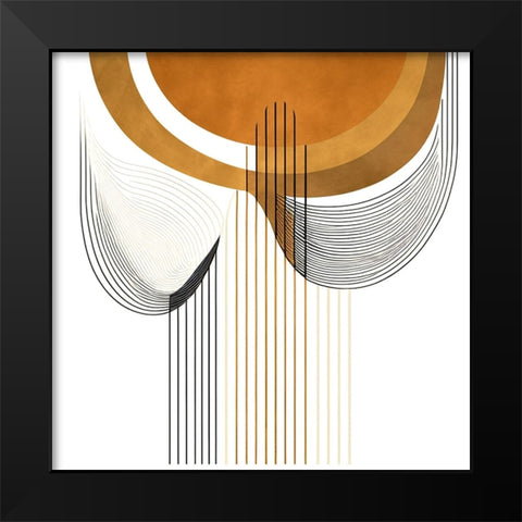 Mid Century Abstract Painting 4 Black Modern Wood Framed Art Print by Heere, Ray