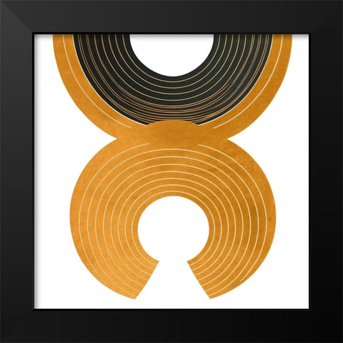 Mid Century Abstract Painting 11 Black Modern Wood Framed Art Print by Heere, Ray