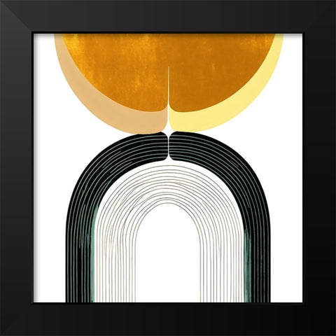 Mid Century Abstract Painting 13 Black Modern Wood Framed Art Print by Heere, Ray