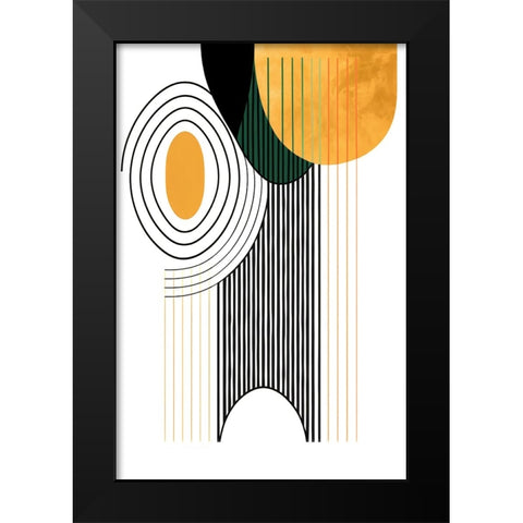 Mid Century Abstract Painting 22 Black Modern Wood Framed Art Print by Heere, Ray